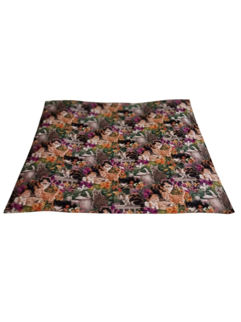 Garden Cats Window Curtain 40" across x 31.5" drop from the Rod Single Panel